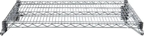 Vista 4 de Estante de pared de almacenamiento de alambre cromado resistente (18 x 30 pulgadas)