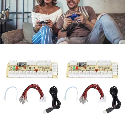 Vista 5 de QM070913 Controlador de juego arcade codificador USB módulo de retardo cero para PC para MAME para Raspberry Pi Retropie, codificador de PC USB