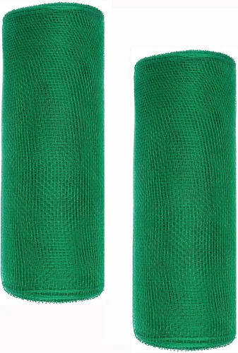 Vista 33 de YYCRAFT Paquete de 2 cintas de malla de polímero metálico de 6 pulgadas (total 20 yardas, verde manzana)