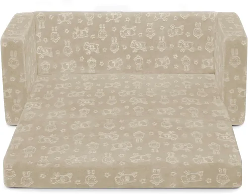 Vista 9 de Serta Perfect Sleeper Sofá Convertible Extra Ancho a Tumbona - Cómodo Sofá/Cama Plegable 2 en 1 para Niños, Crema