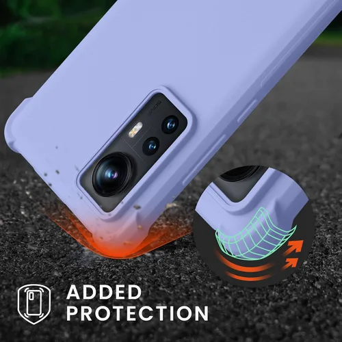 Vista 2 de kwmobile Funda cruzada compatible con Xiaomi 12/12X - Funda de silicona TPU con correa - Lavanda