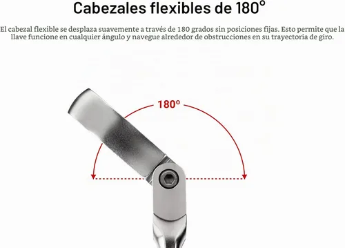 Vista 2 de TEKTON Juego de llaves combinadas con cabeza flexible de 12 puntos, 19 piezas (6-24 mm) WRC95003
