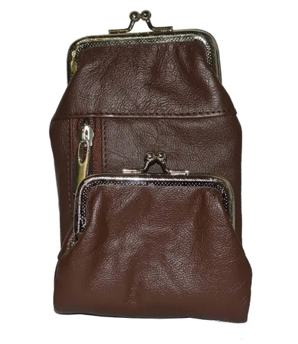 Vista 25 de Funda de cuero genuino para cigarrillos y mechero con cierre de torsión de Leatherboss (Beige)