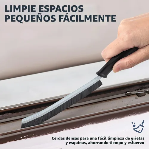 Vista 2 de FOOGWEE Cepillo de limpieza de hendiduras de cerdas duras, herramientas de limpieza para uso doméstico, suministros de limpieza multifuncionales