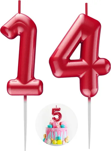 Vista 115 de Vela Azul Número 15 de Cumpleaños Velas 3D de Número para Pastel de Cumpleaños Decoración de Fiesta de Cumpleaños Suministros para Boda