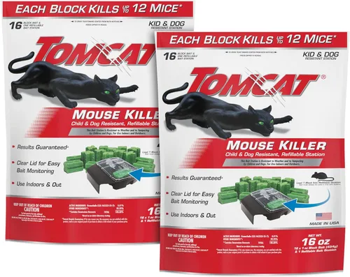 Vista 10 de Tomcat Mouse Killer estación desechable para matar ratas y ratones, resistente a niños y perros