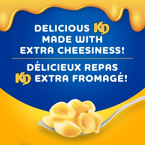 Vista 3 de Kraft Dinner, Tres queso, macarrones y queso, 7.05 oz/7.1 onzas, (paquete de 24) {Importado de Canadá}