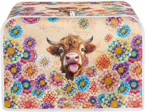 Vista 45 de Talayituse Autumn Maple Leaf Print Toaster Cover 2 Slice Bread Toaster Oven Cover Washable Toasters Dust Covers Kitchen Small Appliance Covers