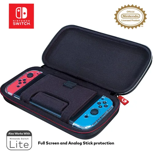 Vista 4 de Game Traveler Mario Kart Nintendo Switch Case - Switch OLED Case for Switch OLED Switch Switch Lite Adjustable Viewing Stand Bonus Game Cases