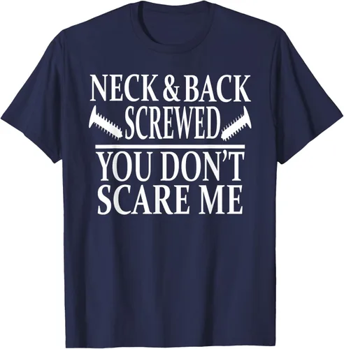 Vista 45 de Camiseta divertida para recuperación de cirugía de columna vertebral y cuello y espalda, Negro