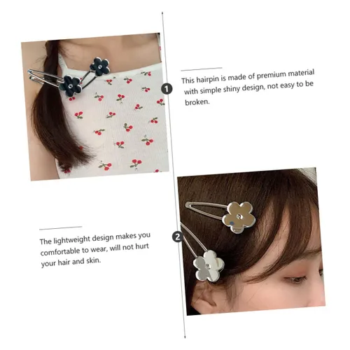 Vista 8 de Mikinona 2 pinzas para el cabello con diseño de billetes de moda para niñas, accesorios versátiles para tocado para el cabello
