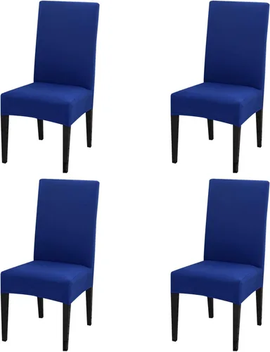 Vista 20 de Dimatic Paquete de 2 fundas elásticas de licra para sillas de comedor, extraíbles y lavables, fundas protectoras para sillas de comedor, cocina