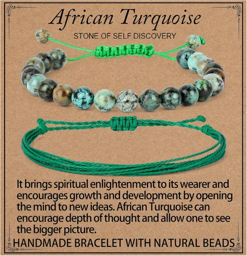 Vista 34 de LPBeads Pulsera de piedra natural hecha a mano de tamaño ajustable
