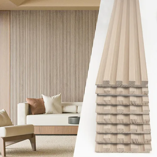 Vista 27 de Art3d Paneles de pared de madera de listones para decoración de interiores y techos, paquete de 4 muestras, 6 x 5.7 pulgadas.