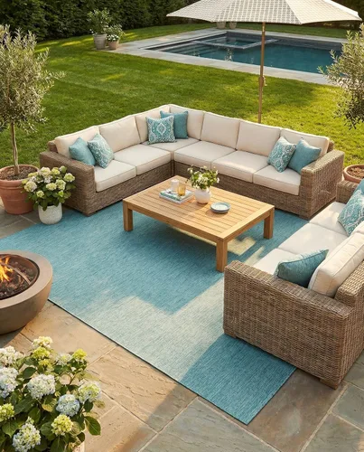 Vista 12 de Rugs.com Outdoor Solid Collection - Alfombra de pelo plano beige de 2 x 3 pulgadas, perfecta para entradas, cocinas, rincones de desayuno, piezas