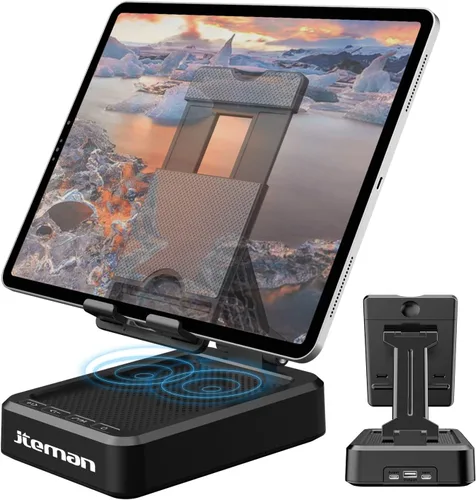 Vista 11 de JTEMAN Soporte para teléfono celular con altavoz Bluetooth, regalos