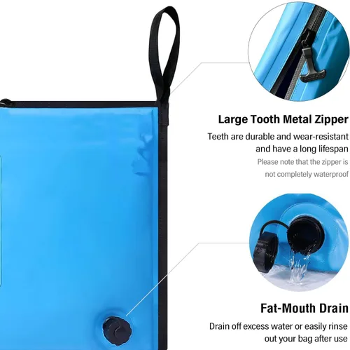 Vista 5 de Bolsa enfriadora térmica Buffalo Gear para peces, 40x18 pulgadas 48x18 pulgadas, a prueba de fugas, bolsa portátil impermeable, mantiene el hielo