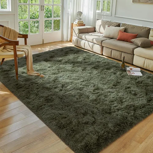 Vista 199 de Softlife Alfombra naranja para dormitorio, alfombra de felpa esponjosa para sala de estar para niñas, alfombra lanuda para niños, alfombra suave