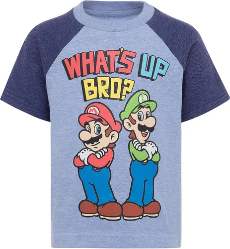 Vista 2 de SUPER MARIO Nintendo Boys - Paquete de 3 camisetas Luigi Bowser Yoshi Toad Donkey Kong