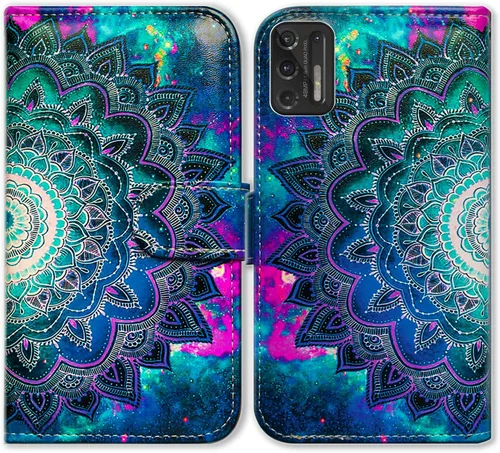 Vista 18 de Bcov Funda para Moto G Stylus 2021, diseño de pájaro negro y verde con función atril
