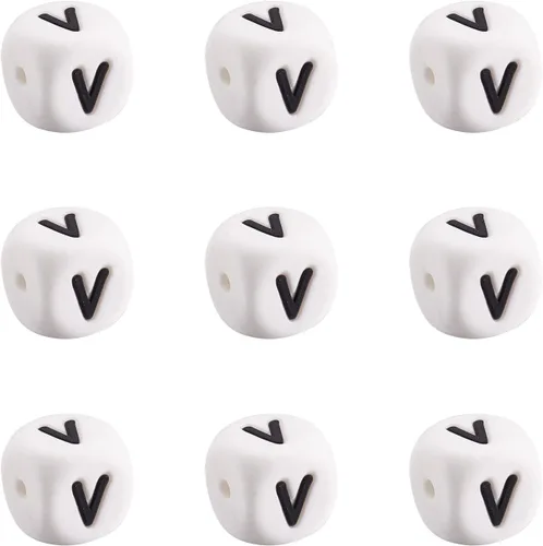 Vista 41 de FASHEWELRY Kit de cuentas de silicona para hacer llaveros, cuentas de silicona redondas hexagonales de 0.59 pulgadas a granel con hilo elástico