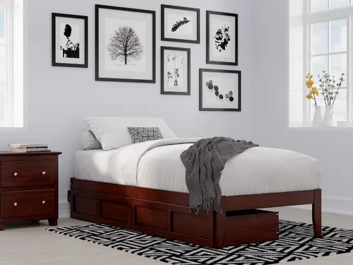 Vista 9 de AFI, Colorado - Cama de plataforma Queen con 2 cajones de almacenamiento, color espresso