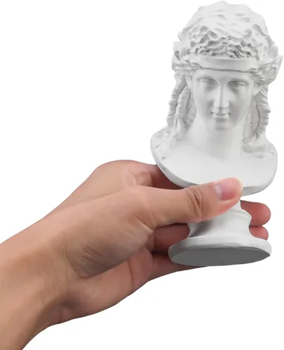 Vista 9 de Escultura de resina blanca, figura de réplica de arte clásico para decoración de estantes de oficina en casa, adorno de modelo de boceto estético