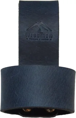 Vista 2 de Trabillas o funda para cinturón de hacha, cuero de grado superior de color marrón verdoso
