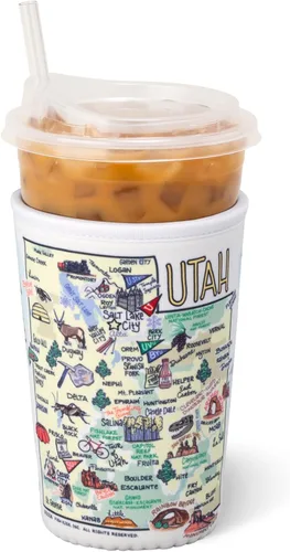Vista 11 de Swig Life Funda Mediana para Taza de Café Helado Coolie, Funda Aislante de Taza de Café Helado Estándar de 22oz con Asa, Funda Aislante de Neopreno