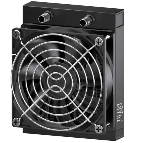 Vista 20 de Radiador de Refrigeración por Agua para Computadora, Intercambiador de Calor de Aluminio de 8 Tubos, Radiador de Refrigeración Líquida con Rosca