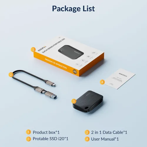 Vista 7 de iDsonix SSD externo de 1 TB, disco duro portátil USB 3.2 GEN 2x2 hasta 2000 MB/s, SSD portátil USB C Unidad de estado sólido externa para Xbox, PS5