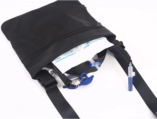Vista 3 de Funda para bolsa de catéter, soporte para bolsa de drenaje de orina, cubierta de privacidad con correas ajustables para bolsa de catéter Foley