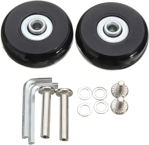 Vista 10 de F-BER Kit de reemplazo de ruedas de equipaje para maleta, ruedas OD40-2.520 in, ABEC 608zz, juego de 2