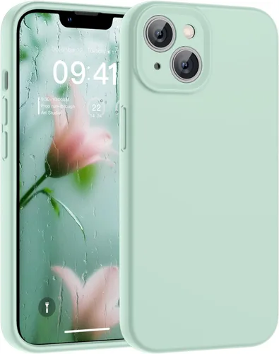Vista 55 de SUPFINE - Funda diseñada para iPhone 12, silicona líquida premium con [forro de microfibra suave antiarañazos][protección de cámara mejorada], funda