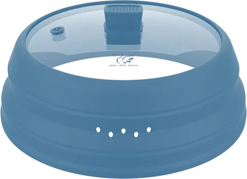 Vista 18 de Cubierta alta para salpicaduras de microondas, tapa protectora de vidrio de 5.8 pulgadas de altura con silicona plegable para plato de olla de Negro