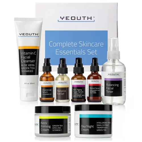 Vista 12 de YEOUTH Set de cuidado de la piel: suero de ácido hialurónico con vitamina C, tónico facial, hidratante facial, kit de cuidado de la piel