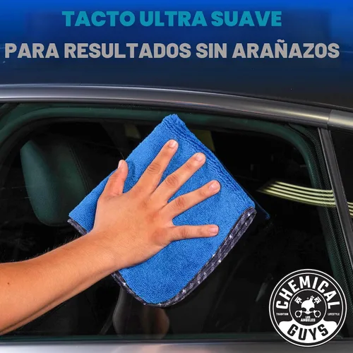 Vista 5 de Chemical Guys Toallas de microfibra de grado profesional para automóviles, color azul, 16 x 16 pulgadas, ultra suaves y sin arañazos, para camiones