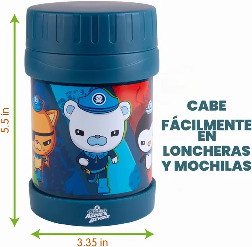 Vista 5 de Octonauts Above & Beyond - Tarro de alimentos de acero inoxidable para Azul
