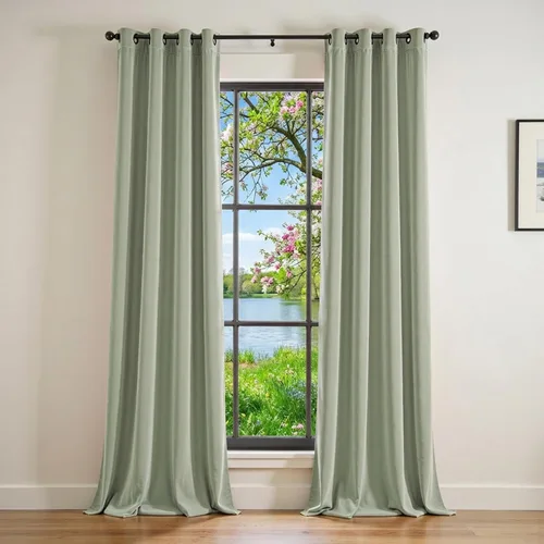 Vista 36 de Lazzzy - Cortinas de terciopelo blanco de 63 pulgadas de largo para sala de estar o dormitorio, cortinas con filtro de luz, aislación térmica