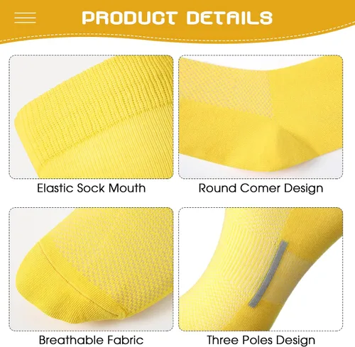 Vista 3 de Haysandy 12 pares de calcetines juveniles a granel para fútbol, fútbol, sóftbol, béisbol para niñas atléticas, niños, jóvenes y adultos, deportes