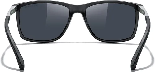 Vista 4 de MERRY'S Gafas de sol polarizadas rectángulo unisex para pesca que conduce el templo de aluminio S8658 del golf
