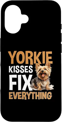 Vista 31 de Funda para iPhone 13 Pro Max Yorkshire Terrier Dog Yorkie - Yorkie kisses arreglar todo