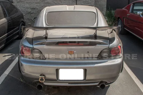 Vista 2 de Extreme Online Store Repuesto para Honda S2000 AP1 AP2 2000-2009 Alerón trasero negro de plástico ABS estilo JDM CR