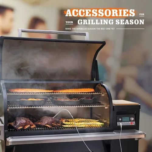 Vista 8 de Sonda de carne impermeable de repuesto, 2 unidades, compatible con parrillas de barbacoa Traeger, enchufe de 0.138 in, sondas de termostato digital
