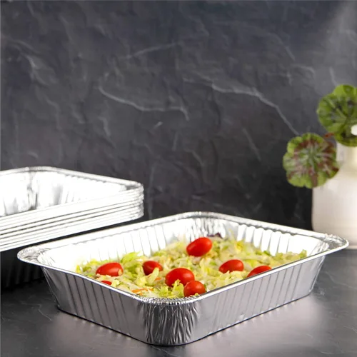 Vista 5 de PLASTICPRO Bandejas desechables de papel de aluminio 9 x 13, tamaño medio profundo, para hornear - Utensilios de cocina perfectos para hornear