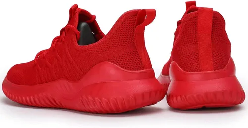 Vista 7 de Zapatos de correr casuales para hombre, ligeros, cómodos, informales, deportivos, de malla, para trabajo, gimnasio, sin cordones, tenis, caminar