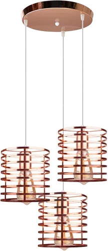 Vista 7 de Adjustable Height E27 Chandelier Light Fixture - Industrial Vintage Iron Pendant Lamp for Living Room, Kitchen Island, and Balcony(B1)