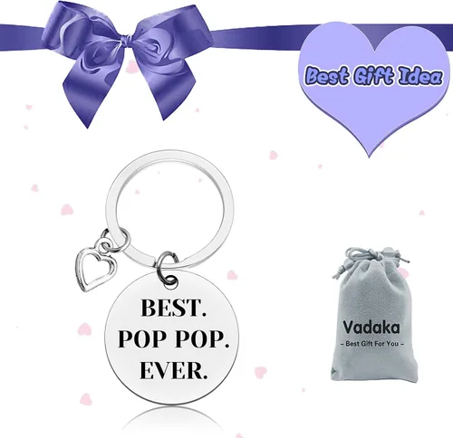 Vista 7 de Regalos para papá, llavero para abuelo, regalos de nieto, nieta, abuelo, regalos de cumpleaños, joyería para el día del padre, llavero para abuelo