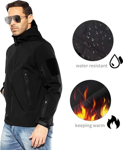 Vista 4 de Antartica - Chaqueta impermeable de estilo militar y camuflado para hombre