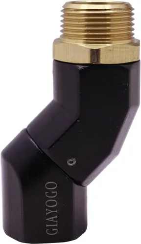 Vista 2 de Boquilla de combustible de 1 pulgada NPT con apagado automático verde para bomba de gasolina, boquilla resistente con manguera de combustible